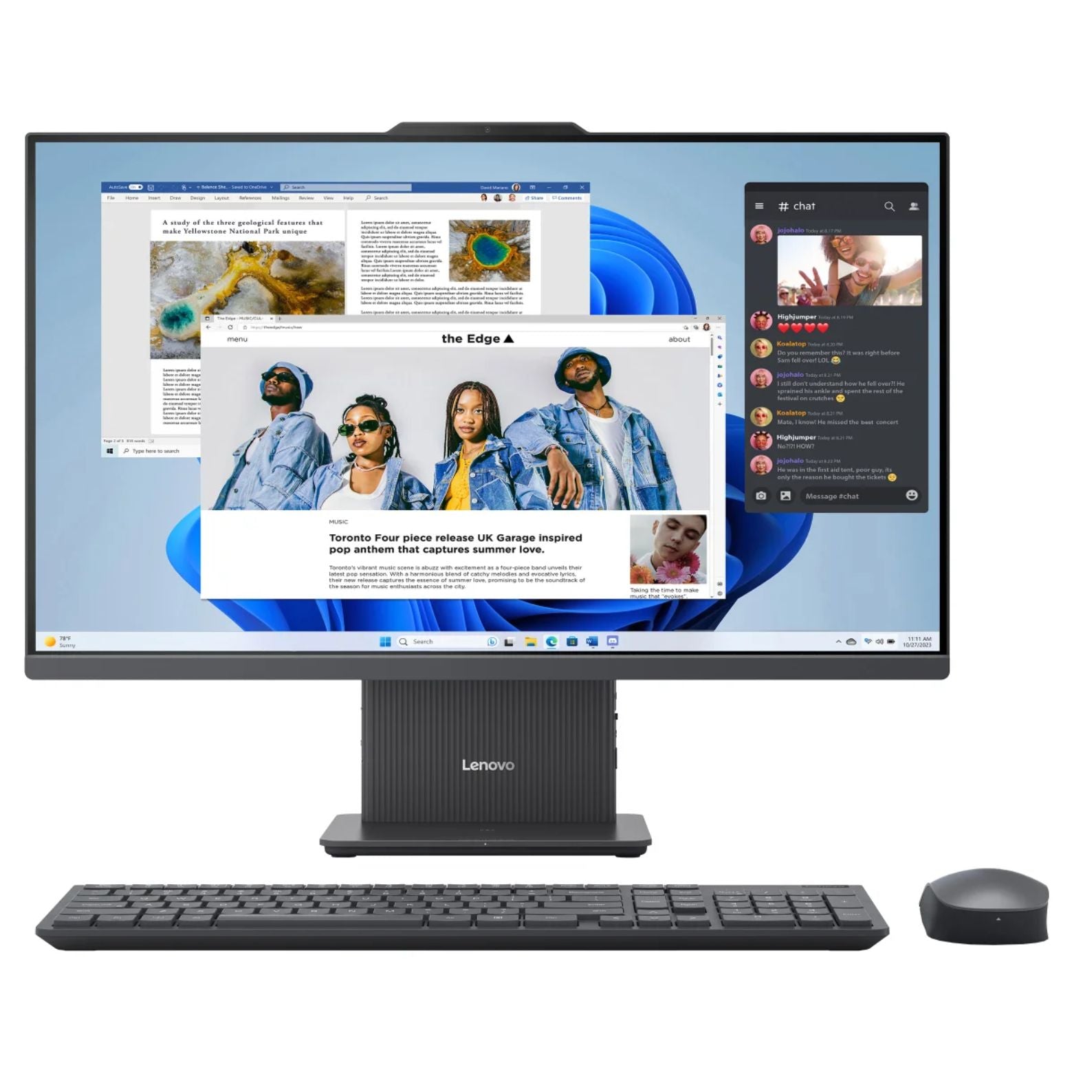 Lenovo IdeaCentre Business All-in-One PC, 27 FHD Touchscreen 100Hz Display, AMD Ryzen 7 8845HS, 16GB DDR5 RAM, 1TB SSD, Win11 Home, Wireless KB & M, Copilot-Ready, Bundle with Adata UC310 64GB Lenovo IdeaCentre Business All-in-One PC, 27 FHD Touchscreen 100Hz Display, AMD Ryzen 7 8845HS, 16GB DDR5 RAM, 1TB SSD, Win11 Home, Wireless KB & M, Copilot-Ready, Bundle with Adata UC310 64GB